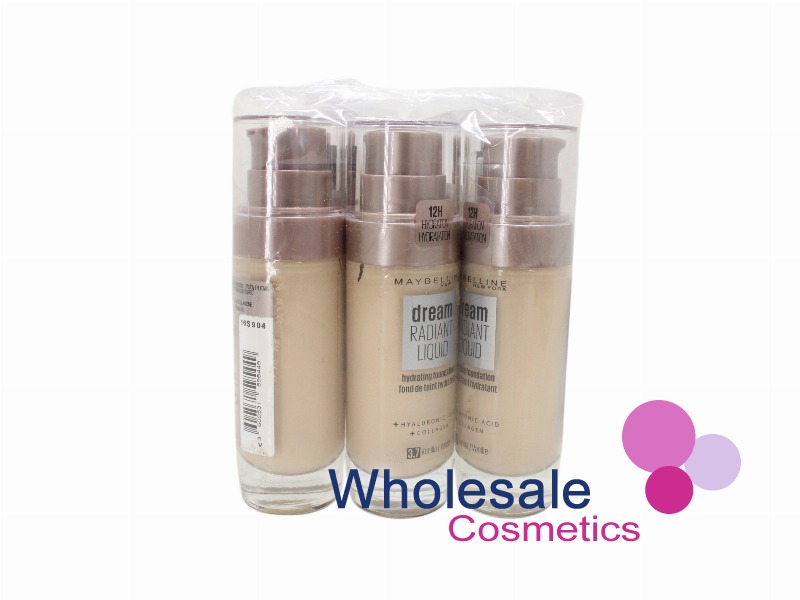6 x Maybelline Dream Radiant Liquid Foundation + Hydrating Serum - 3.7 VANILLA